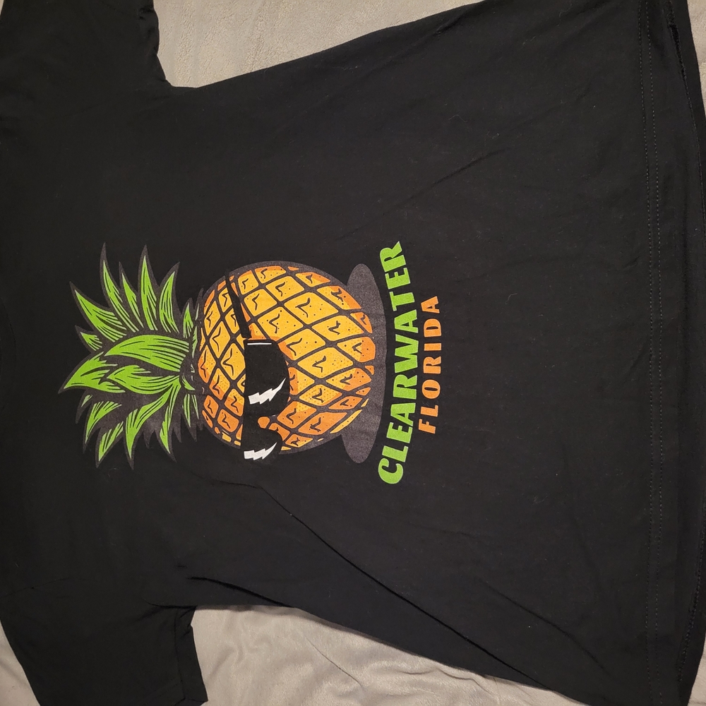 Gildan Black Shirt with Pineapple Design